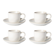 Element 120ml Stoneware Espresso Cups & Saucers (Set of 4)