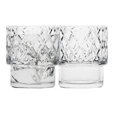 6 Piece Dante 300ml Glass Tumbler Set (Set of 2)