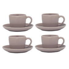 Element 120ml Espresso Cups & Saucers (Set of 4)