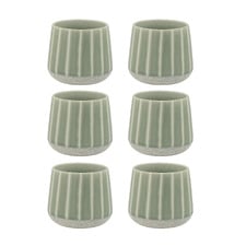 Striped Hull 270ml Stoneware Cuddle Mugs (Set of 6)