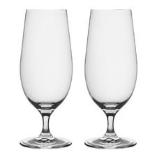 6 Piece Clear 460ml Stem Beer Glass Set (Set of 2)