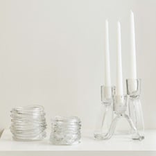 3 Piece Curlicue & Lume Candle Holder Set