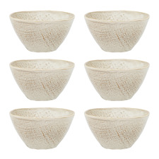 Linen 15cm Stoneware Noodle Bowls (Set of 6)