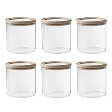 Store 700ml Glass Canisters (Set of 6)