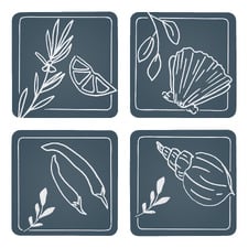 8 Piece Feast Coaster Set