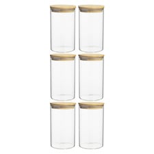 Ecology Pantry 17.5cm Glass Canisters (Set of 6)