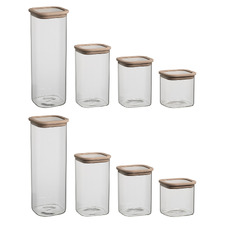 8 Piece Store Glass Canister Set