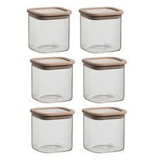 Store 700ml Glass Canisters (Set of 6)