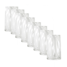 White Camille 420ml Highball Glasses (Set of 8)