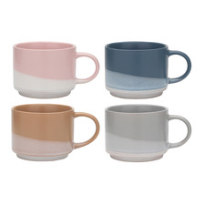 4 Piece Shoreline 235ml Stoneware Mug Set