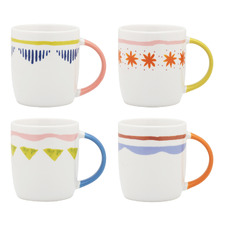 4 Piece Fiesta 300ml Porcelain Mug Set