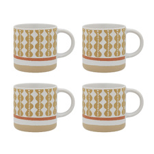 Vida Papaya 320ml Stoneware Mugs (Set of 4)