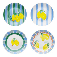 8 Piece Limone 20cm Porcelain Side Plate Set