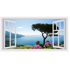 Amalfi Window Stretched Canvas