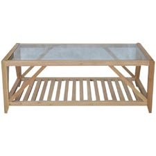 Garreth Rectangular Oak Wood Coffee Table