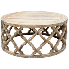 Sirah Round Recycled Elm Wood Coffee Table