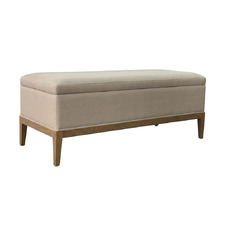 Astynn Oak Wood Storage Ottoman Bench