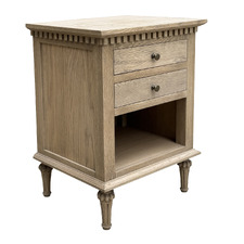 Jazmin Oak Wood Bedside Table
