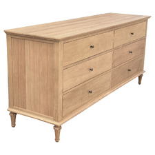 Ady Oak Wood 6 Drawer Chest