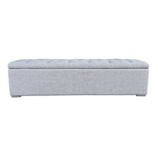 Large Chelsea Linen Storage Ottoman