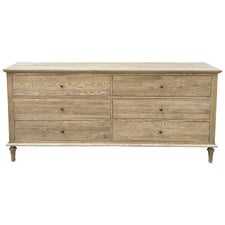 Harland Oak Wood 6 Drawer Chest
