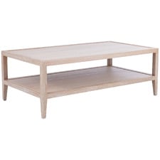 French Rectangular Oak Wood Coffee Table
