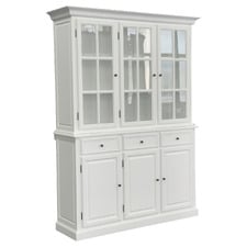 White Hampton Display Cabinet