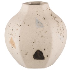 Rounded Confetti Carved Ceramic Vase