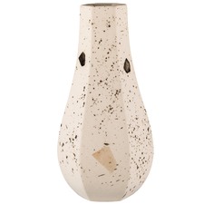 Curved Confetti Carved Ceramic Vase