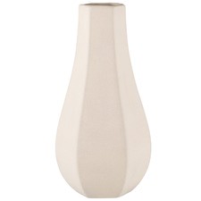 Natural Genko Curved Carved Ceramic Vase