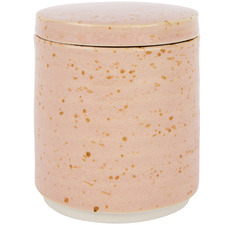 Pink Amity Speckle Ceramic Canister & Lid