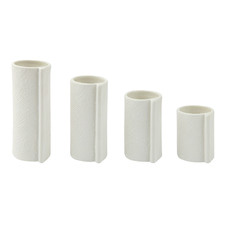 4 Piece Burlap Ceramic Vase Set