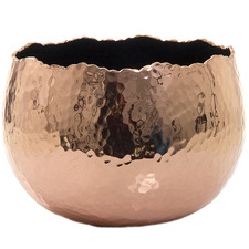 Rose Gold Dimpled Copper Decorative Bowl