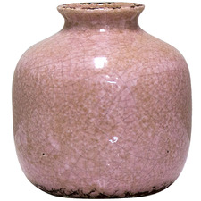 Distressed Pink Rosa Ceramic Pot