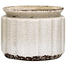Distressed White Blanc Ceramic Planter