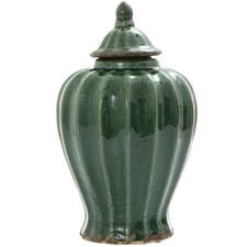 Green Esmeralda Ceramic Jar