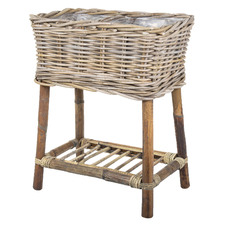 Bahama Grey Rattan Plant Stand