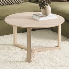 Olwen Round Oak Wood Coffee Table