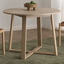 Olwen Oak Wood Round Dining Table