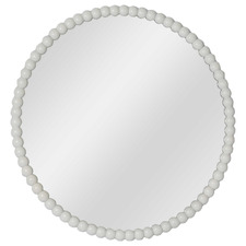 Octavio Round Oak Wood Wall Mirror