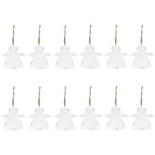 White Angel Hanging Christmas Tree Ornaments (Set of 12)