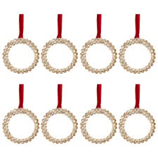 Blanche Hanging Christmas Tree Ornaments (Set of 8)