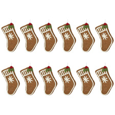 Gingerbread Christmas Stockings (Set of 12)
