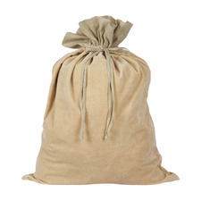 Beige Velvet Christmas Sack