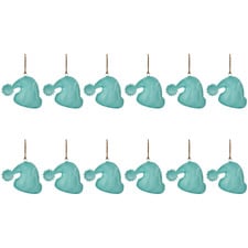 Santa Hat Christmas Tree Ornaments (Set of 12)