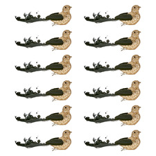 Black Bird Christmas Tree Clips (Set of 12)