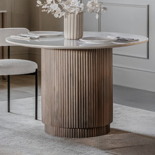 Celeste Round Carrara Marble Dining Table