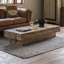 Zenon Rectangular Mango Wood Coffee Table