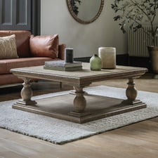 Noelia Square Pine Wood Coffee Table
