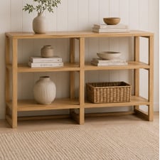 Olwen 2 Tier Oak Wood Shelving Unit